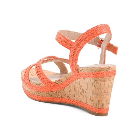 DUNE LONDON Orange Wedge Sandals - Picture 2 of 2